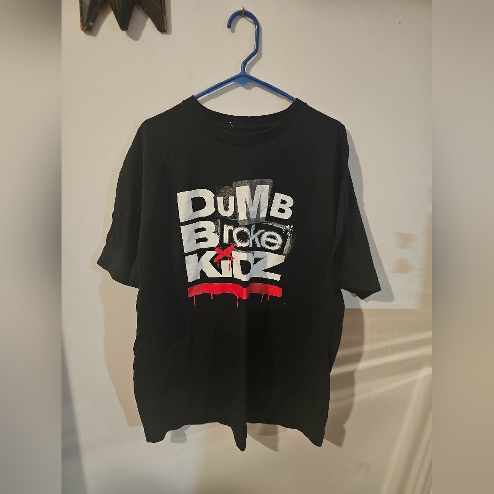 Dirt bike kids dumb broke kids men's xl black red graphic tee